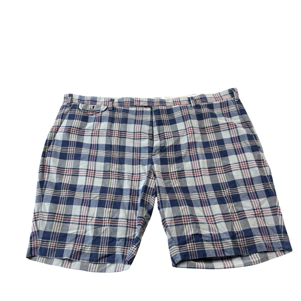 Polo Ralph Lauren Blue Red Indian Madras Check Mens Cotton Chino Short Size 42